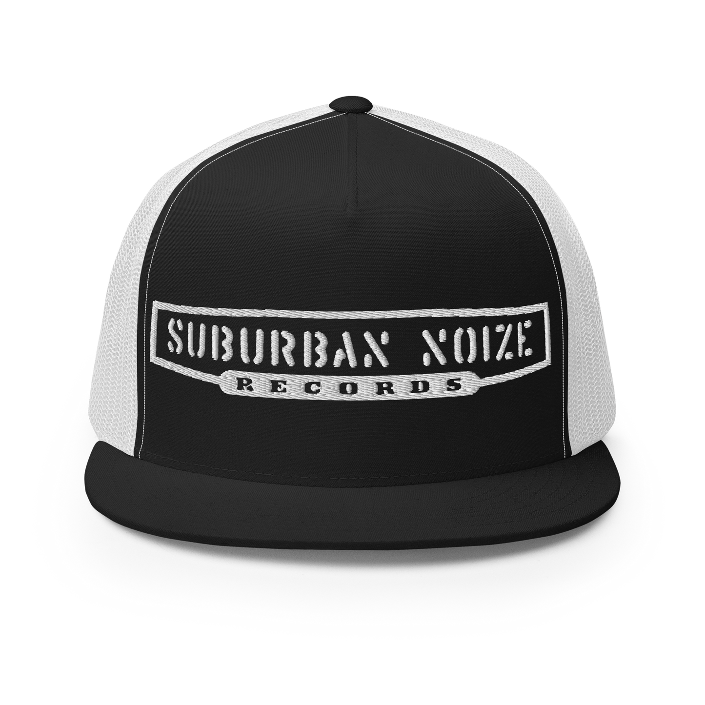 Suburban Noize Records Plate Trucker Hat (White)