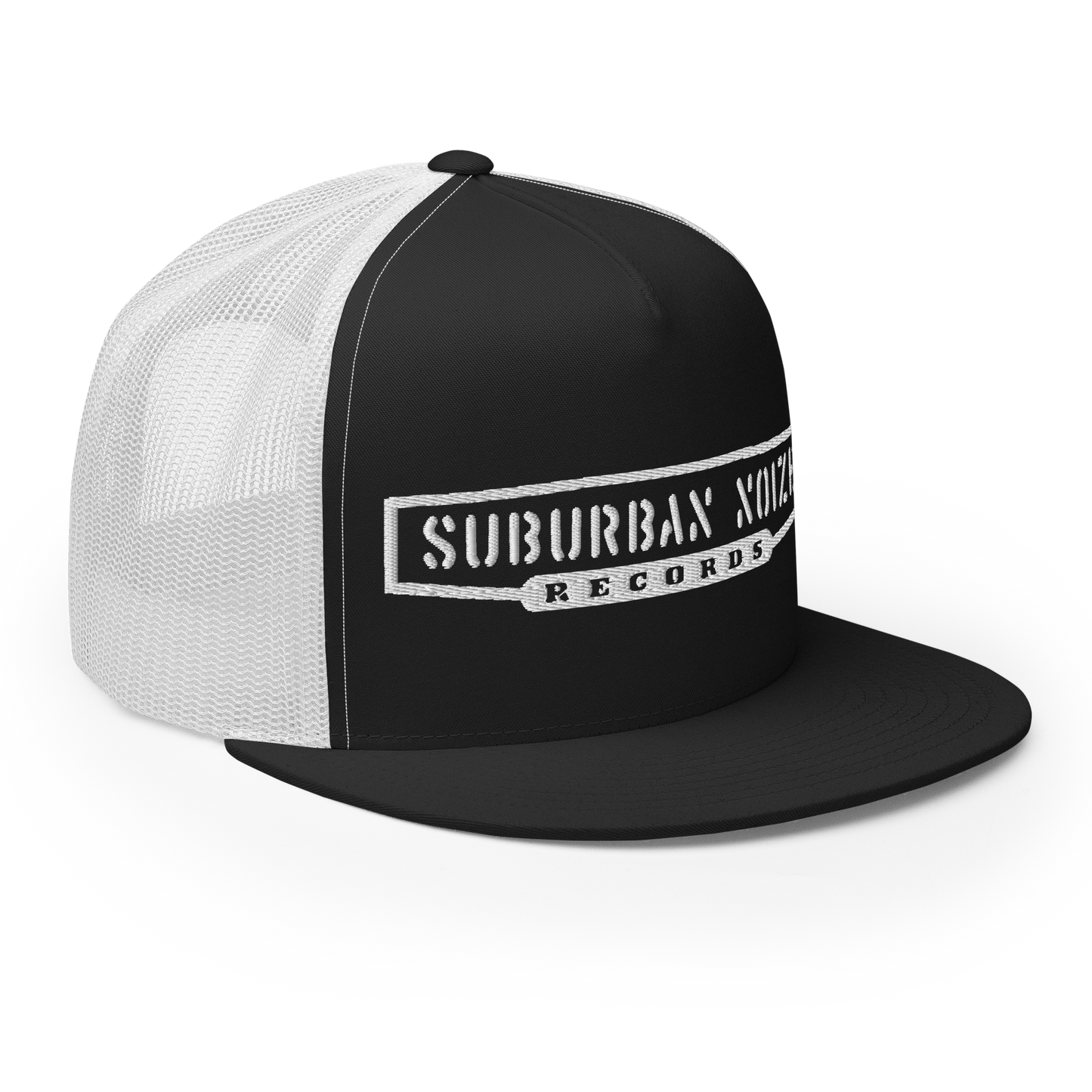 Suburban Noize Records Plate Trucker Hat (White)