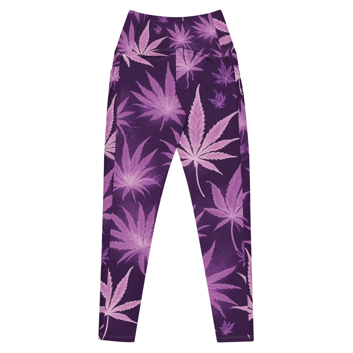 420 Sub Noize Leaf Leggings (Purple / Pink)