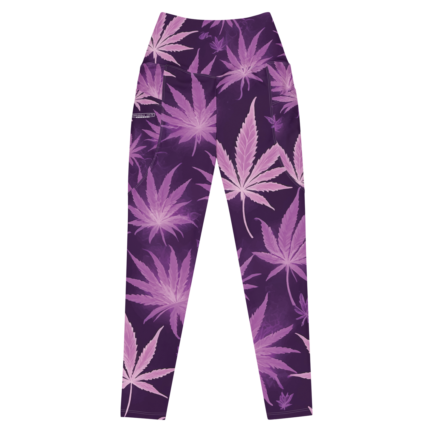 420 Sub Noize Leaf Leggings (Purple / Pink)