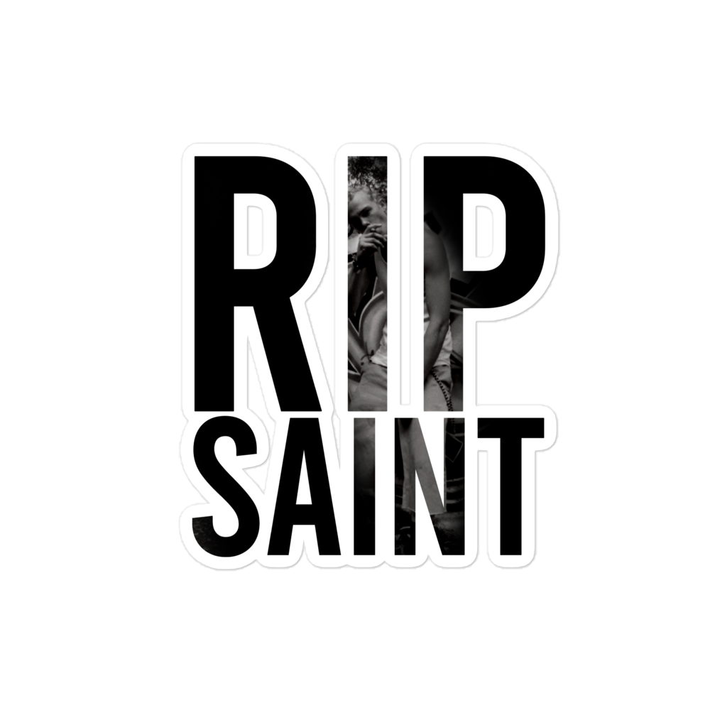 RIP Saint Kiss-cut sticker