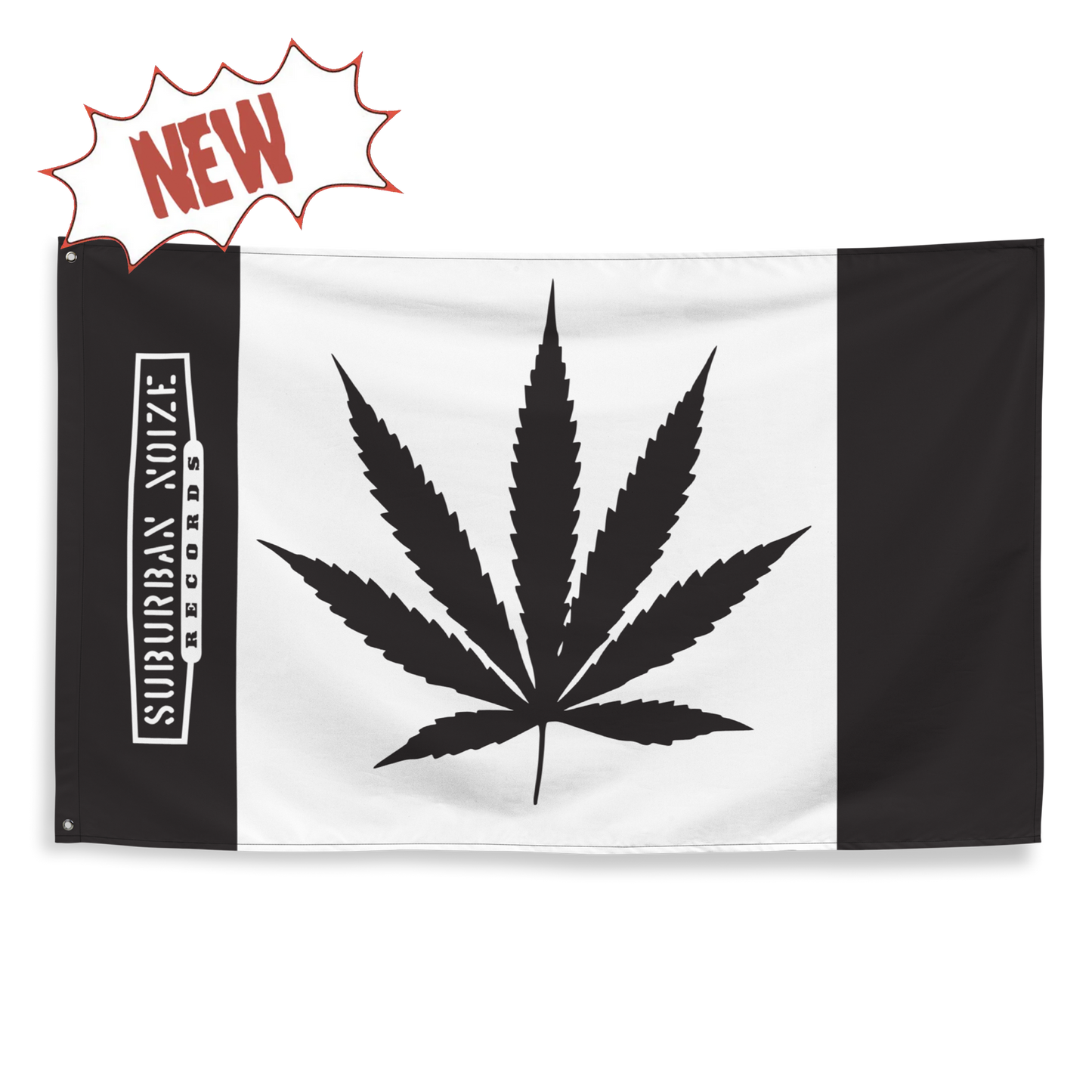 Sub Noize 420 Leaf Black Flag