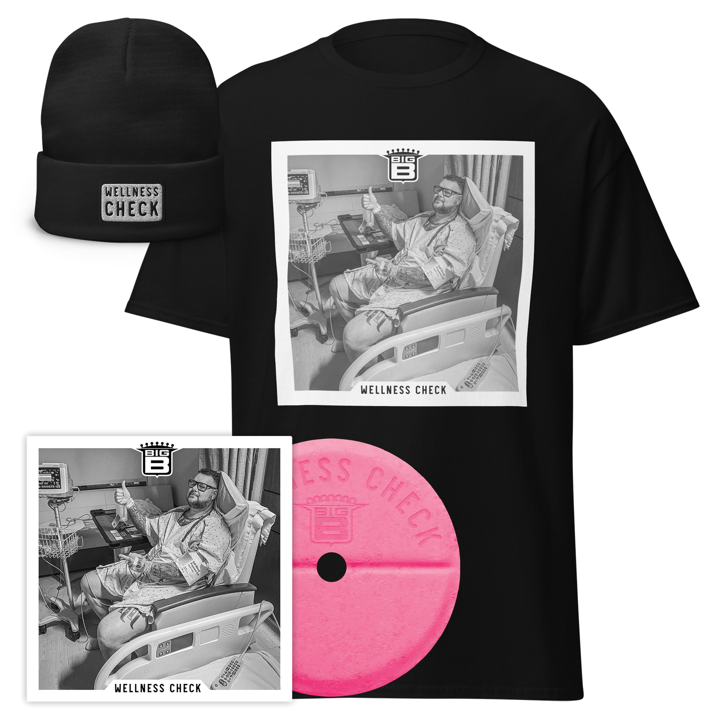 Big B - Wellness Check [BEANIE + ALBUM TEE BUNDLE]